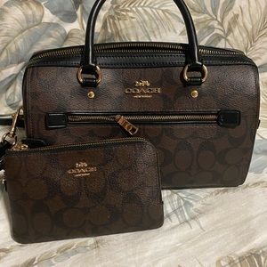 brown Coach bad with Wallet